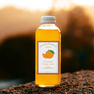 Vinheta Rótulo de Garrafa de Sumo de Laranja Russo