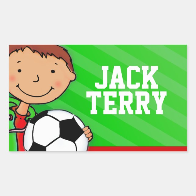 Vinheta verde de etiquetas de identificação do fut (Frente)