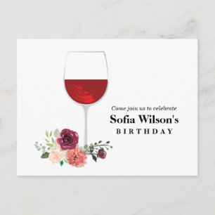 vinho, aniversário de adulto, casamento, convite 