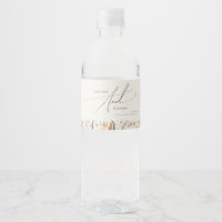 Boho Autumn Wildflower | Rótulo da garrafa de água