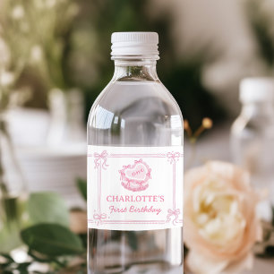 Vinho Bolo de Arco rosa Rótulo da Garrafa de Água de Ani