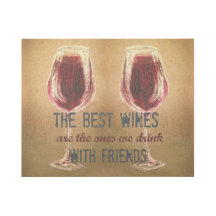 Vinho com arte da parede dos amigos