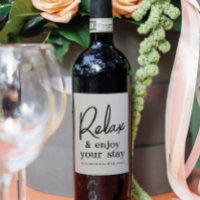 Vinho De Aluguel De Férias Agradecemos As Etiqueta