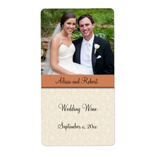 Vinho De Casamento, Etiqueta De Foto Personalizada