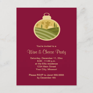 Vinho de férias e Convites de festas de queijo