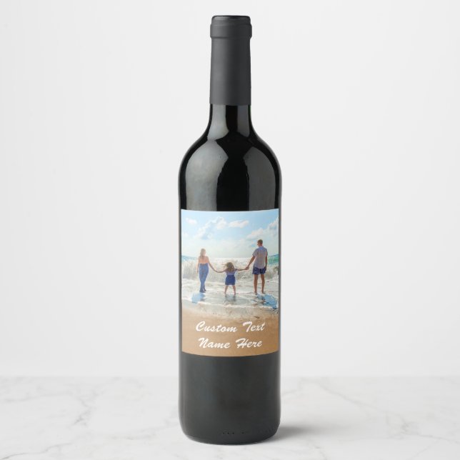 Vinho de Fotografia Personalizado Rótulo de Fotogr (Frente)