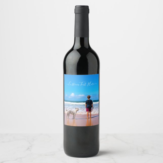 Vinho de Fotografia Personalizado Rótulo de Fotogr (Frente)