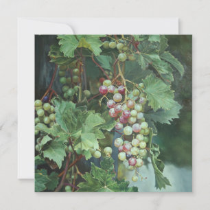 Vinho de Uvas Realista com Folhas - Belas Artes