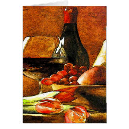 Vinho e Cartões de Fruta