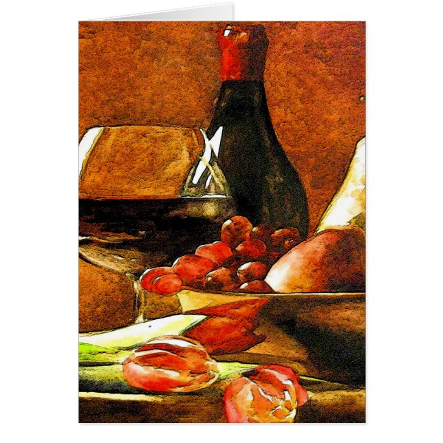 Vinho e Cartões de Fruta (Frente)