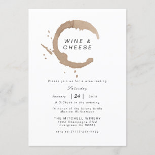 Vinho e queijo sofisticados   Convite