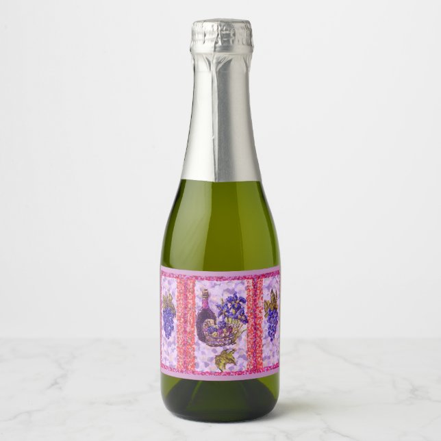 Vinho E Uva Provencem Pointilismo Picônico (Frente)