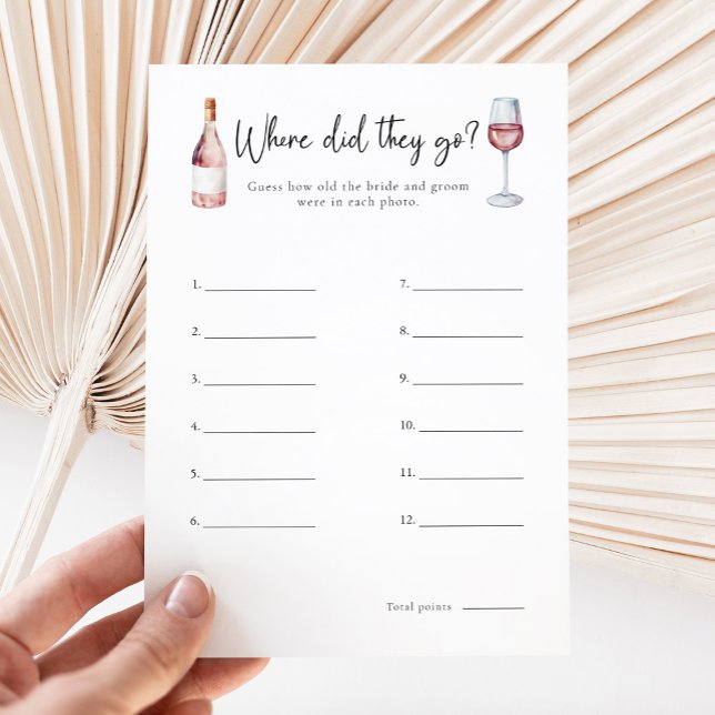 Vinho Elegante Onde Eles Foram Jogo De Chá de pane (Criador carregado)