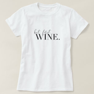 Vinho Feminino Camiseta Gráfica Divertida de Verão