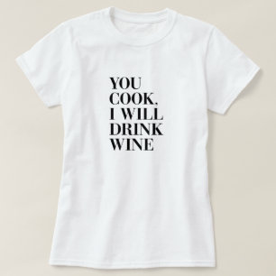 Vinho Feminino Camiseta Gráfica Divertida de Verão
