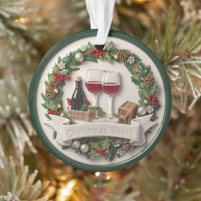Vinho Festivo e Ornamento Alto-Alivio (Árvore)
