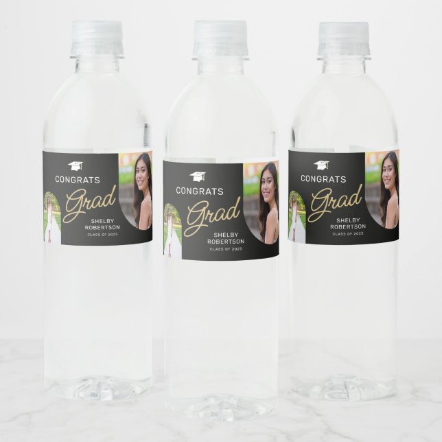 Vinho Parabéns ao Graduado Rótulo de Garrafa de Água Mod (Garrafas)