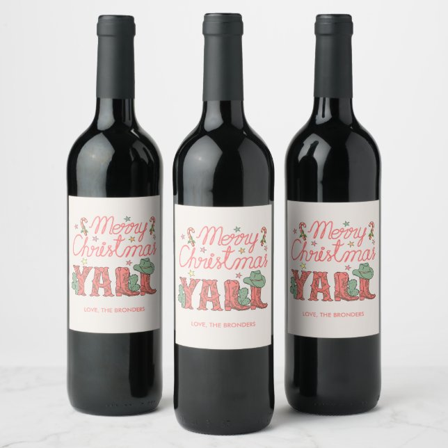 Vinho Personalizado - Rótulos de Vinho de Natal Fe (Garrafas)