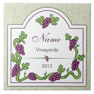 Vinho Personalizado Trivet de Azulejo Grande