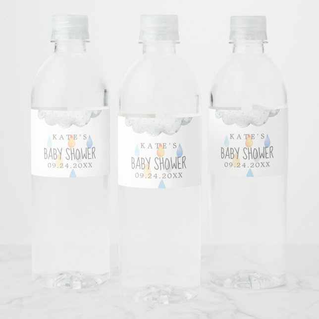Vinho Rain Cloud Boy Chá de fraldas Rótulo da Garrafa de (Garrafas)