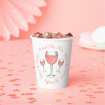 Vinho Rosé Blush Pink Rose Todo o Dia Bridal Showe