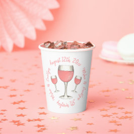 Vinho Rosé Blush Pink Rose Todo o Dia Bridal Showe