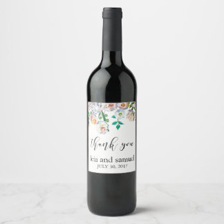 Vinho Rótulo Casamento Favoritos Obrigado Pastel F