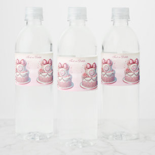 Vinho Rótulo da Garrafa de Água, Arco Rosa, de Bolo Deco