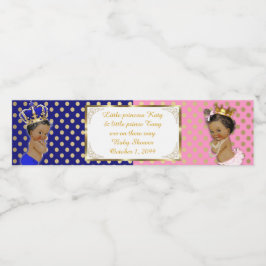 Vinho Rótulo da garrafa de água, chá de fraldas gêmeo, c