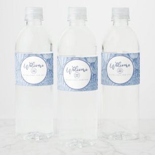 Vinho Rótulo da Garrafa de Água da Seashell de Cor Azul