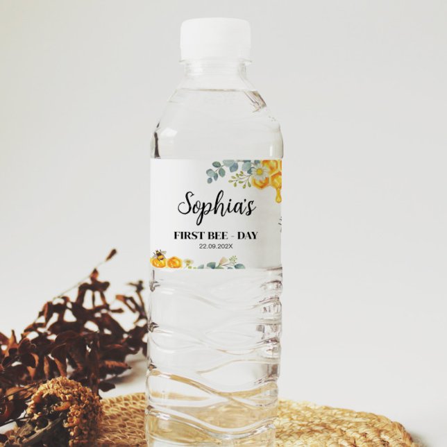 Vinho Rótulo da garrafa de água de abelhas Chá de fralda (Criador carregado)