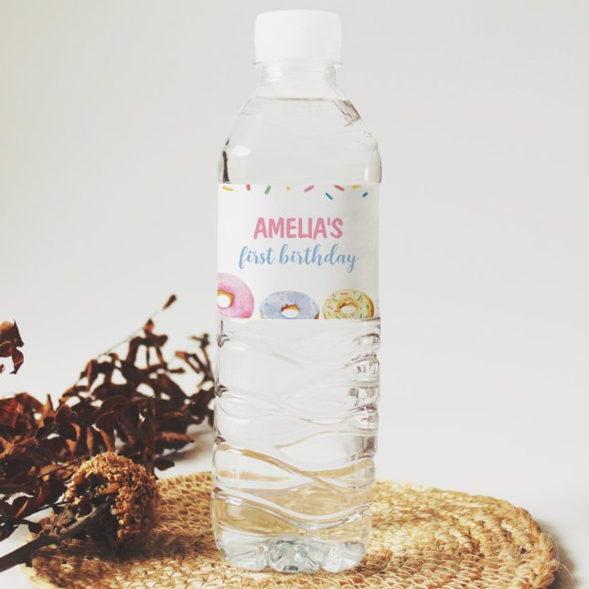 Vinho Rótulo da Garrafa de Água de Aniversário da rosqui (Criador carregado)