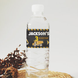 Vinho Rótulo da Garrafa de Água de Aniversário de Constr