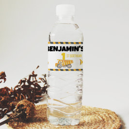 Vinho Rótulo da Garrafa de Água de Aniversário de Constr