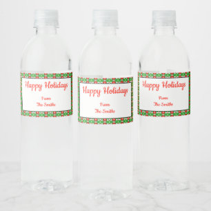 Vinho Rótulo da Garrafa de Água de Natal
