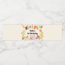 Vinho Rótulo da garrafa de água de sorvete