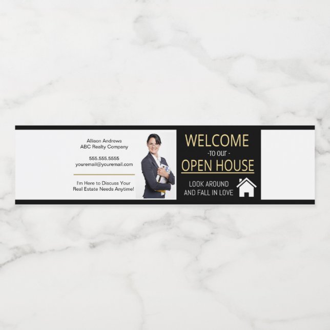 Vinho Rótulo da Garrafa de Água do Realtor (Rótulo Único)