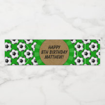 Rótulo da Garrafa de Água do Soccer Party