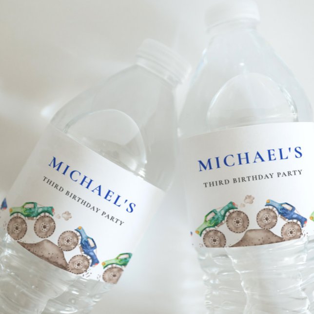 Vinho Rótulo da Garrafa de Água dos Caminhões Monstros (Criador carregado)