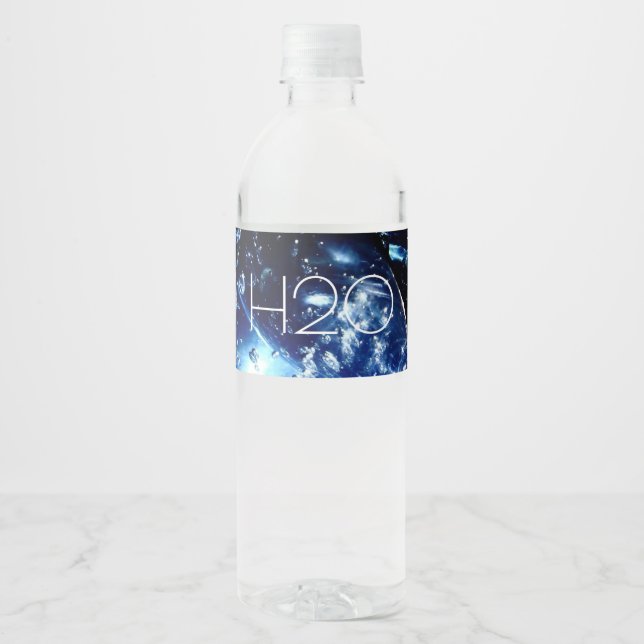 Vinho Rótulo da garrafa de água h20 (Frente)