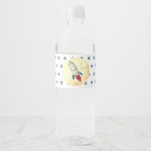 Vinho Rótulo da garrafa de água para temas de foguetes