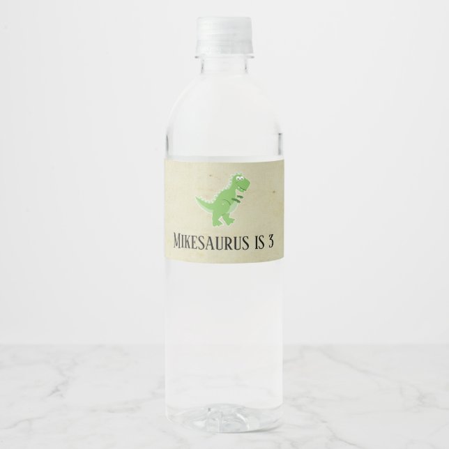 Vinho Rótulo da garrafa de dinossauro para crianças (Frente)