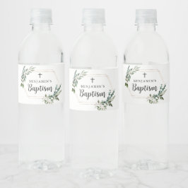 Vinho Rótulo da Garrafa Dourada de Cruzamento do Batismo