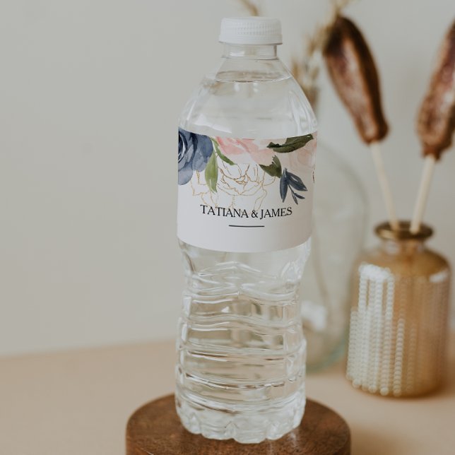 Vinho Rótulo da Garrafa Floral de Água Quintada (Criador carregado)