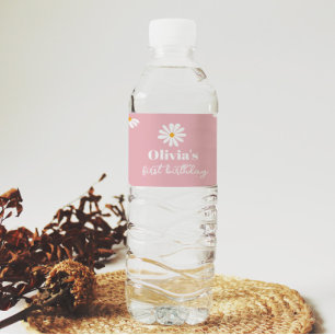 Vinho Rótulo da Garrafa Rosa-Rosa-Rosa de-Margarida de A