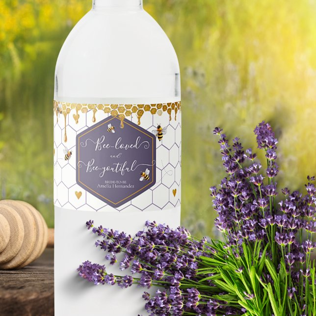Vinho Rótulo de Garrafa de Água Amado pelas Abelhas e Be (Criador carregado)
