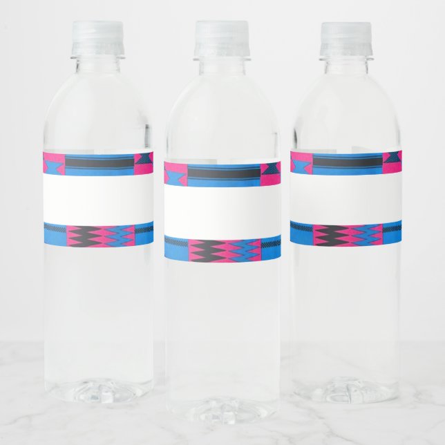 Vinho Rótulo de Garrafa de Água com Impressão Africana (Garrafas)
