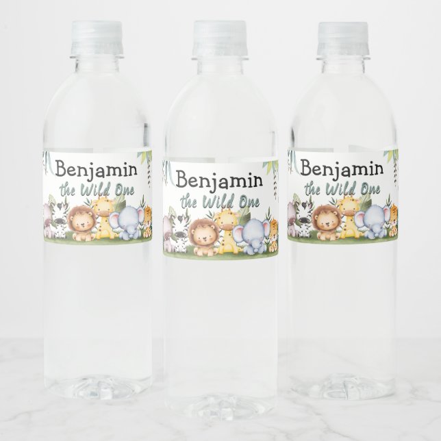 Vinho Rótulo de Garrafa de Água de Aves Selvagens de Um  (Garrafas)