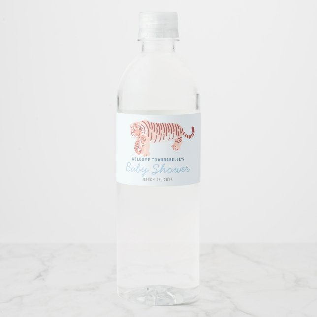 Vinho Rótulo de Garrafa de Água do Chá de fraldas de Tig (Frente)