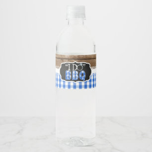 Vinho Rótulo de Garrafa de Água Eu Faço Churrasco - Azul